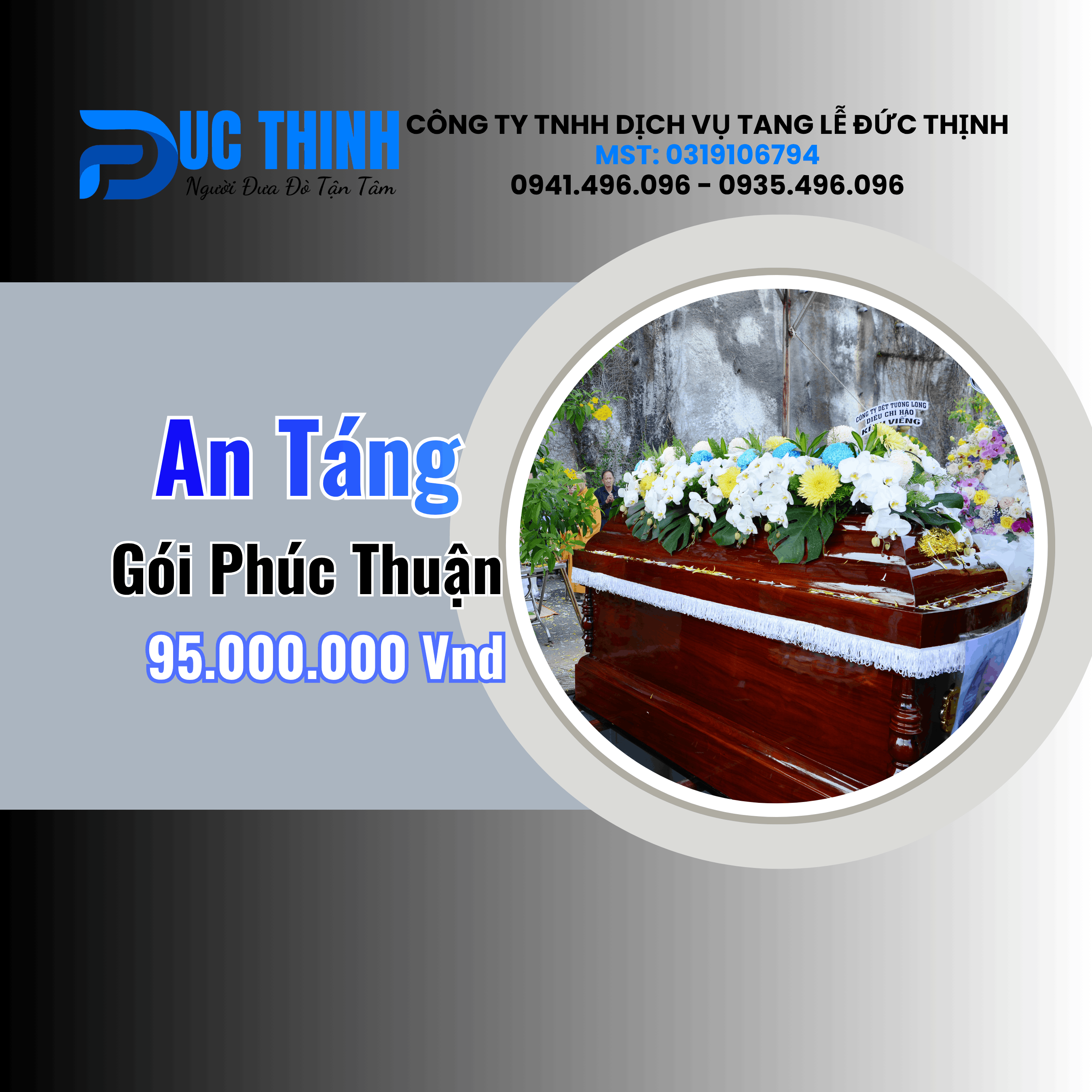 Gói An Táng Trọn Gói Phúc Thuận – Giá 95.000.000đ – Toàn TP.HCM – Đức Thịnh